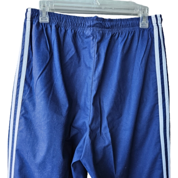 Adidas vintage blue trackpants high waist tapered leg elastic waist unisex sz M - Picture 4 of 17